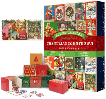 Christmas Calendar Jigsaw Puzzle  1000 Pieces